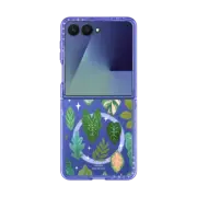 Galaxy Z Flip7 Impact Magnetic Case Tropical Leaves