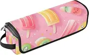 2 in 1 Hair Tools Organizer with Iron Mat Waterproof Flat Curling Irong Travel Organizer for Flat Irons, Straighteners, Curling Irons,Summer Popsicle Fresh Women Essentials Storage