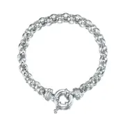 925 Sterling Silver Plated Belcher Chain Bracelet with Bolt Clasp