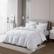 Serta White 400 Thread Count European White Goose Down King Comforter
