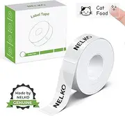 Nelko Genuine P21 Label Maker Tape, Adapted Label Print Paper, 14x40mm (0.55"x1.57"), Standard Laminated Office Labeling Tape Replacement, Multipurpose of Home, Office, 180 Labels/Roll, Transparent