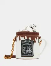 Betsey Johnson Kitsch Comin in Hot Cocoa Crossbody Bag in White