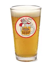 Christmas (Wonderful Time For A Beer ) 16oz Pint Beer Glass Pub Barware 24-2
