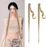 QKEPCY Braid Extensions 70 cm Ponytail Hairpiece Ponytail Extension with Hair Scrunchie Hair Braid Hair Extensions Synthetic Hair Long Ponytail Extension (Light Honey Blonde) Pack of 2