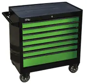 SP Tools SP40127 - Sumo Series Roller Cabinet - 7 Drawer Black with Green Drawers