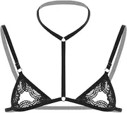 [YEMYIQZ] Men Sissy Lace Bra Bralette Tops Crossdresser Gay Underwear Strap Girly Halter Sexy Lingerie Sleepwear Nightwear