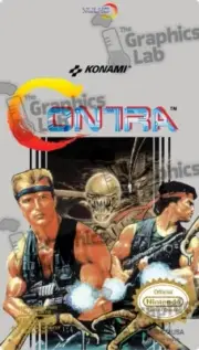 Replacement Game Cartridge Label - Contra for Nintendo NES