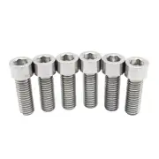 Light Weight Metric Titanium BMX Stem Bolts / Raw / 6pk