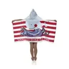Children's Kids Girls Bath Pool Beach Hooded Towel "Summer is a Whale of Time"