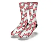 BRAND NEW ADULT / JUNIOR SAVVY SOX TP STRIPES RED SOCKS LIMITED EDITION OSFA
