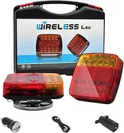 Magnetic Wireless Tail Lights for Trailer,Magnetic Wireless Trailer Lights,Wireless Magnetic Trailer Lights,100ft Range Rechargeable Led Tail Tow Light for Truck, Camper, Boat