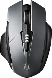 INPHIC Bluetooth Mouse, [Upgraded] Multi-Device Silent Rechargeable Wireless Mouse (Tri-Mode: BT 5.0/4.0+2.4G), 1600DPI Ergonomic Portable Mouse for Laptop, PC, Computer, Mac, Grey