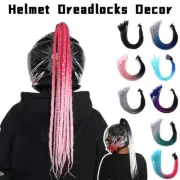 Helmet Dreadlocks Decor Motorcycle Sking Cycling Helmet Wig Braid Punk Ponytail