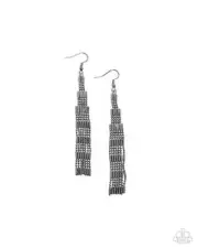 Paparazzi Empire State Etiquette Black Earrings