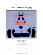 Cow Wall Hanging-Plastic Canvas Pattern or Kit