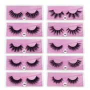 Nevenka Eyelashes Faux 3D Makeup Cilios Thick Mink Natural False Lashes-Purple