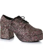 70s Disco Multi-Coloured Glitter Deluxe Mens Shoes