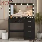 Dressing Table With Drawers Large Mirror 11Lights Set Makeup Desk Vanity Table