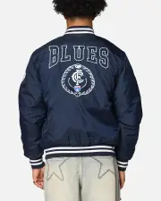 [MITCHELL & NESS] Mitchell & Ness Carlton Blues Team Bomber Jacket Navy - Size 2XL 2XL Navy