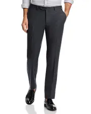 Canali Capri Wool Flannel Slim Fit Trousers