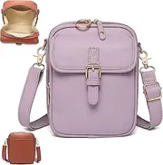 [Generic] Collaboraten1 Crossbody Leather Bag, Retro Double Layer Multi-Slot Multifunctional Large Capacity Bag