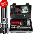 LED Rechargeable Torch 20000 Lumen XHP70.2 Super Bright Tactical Flashlight