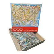 Vtg Springbok GOOD OLD U.S. OF A. 1000 PC King Size Map Puzzle USA America NOS