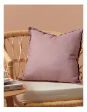 [Natural Home] Ardenne French Linen Cushion 50x50cm in Rose Pink