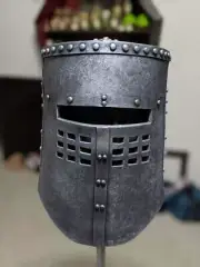 SCA Medieval LARP Black Knight Monty Python Armor Helmet, LARP/Cosplay Costume