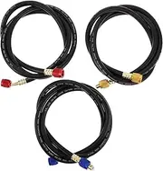 MOLUCKFU Car Ac Pipe Kit 3pcs Air Conditioner Line Hose Manifold Gauge for Auto Repair