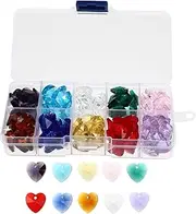 Operitacx 3 Boxes Charms for Jewelry Making Bulk Loose Beads Heart Shape Spacer Beads DIY Craft Kit