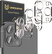 UniqueMe [3 Pack] Camera Lens Protector Compatible with iPhone 13 Pro 6.1" / 13 Pro Max 6.7" Tempered Glass,[Case Friendly][New version][Scratch-Resistant][Easy Installation] - Pink