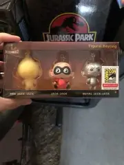 SDCC 2018 Monogram Incredibles 2 3D Foam 3 Pc Key Ring Set! Only 260 Made! NIB