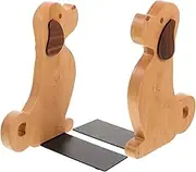 Elegant Wooden Bookends Dog Bookends As Book Organizer and Book Support Baffle
