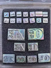 22 Piece Leather Tool Alphabet Accent Stamp Set Apostrophe Old English Latin