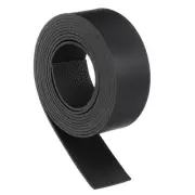 Leather Straps, 1.2 Inch Wide 79 Inch Long Flat Leather Strips Cord, Black