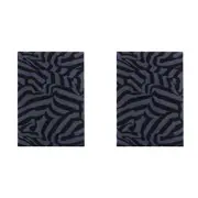 2x Christian Lacroix A5 Riviera Workbook Notebook Writing Stationery Black Flock