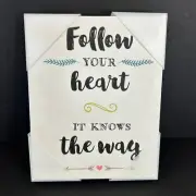 Inspirational Quotes Canvas Wall Art Decor 8x10 Dorm Gift for graduate Follow
