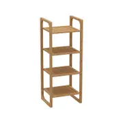 Flexi Storage Living 37 x 30 x 92.5cm Bamboo 4 Tier Storage Shelf