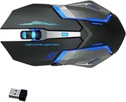 Mouse,Ergonomic Wireless Mouse for, for Laptop Computer PC Plug & | USB Cordless Ergonomic Mouse Gamer with 6 Silent Buttons for PC, Laptop, Computer 通用