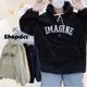 【Shopdcc】 🇰🇷韓國泰迪熊🧸imagine毛毛帽Tee 羊羔毛 絨毛 情侶款 大毛毛 外套 帽t 女生