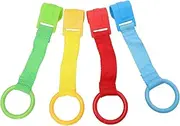 KOMBIUDA 4pcs Pull Ring Toddler Hand Pull Ring Learning Standing Pull Ring Baby Cot Hanging Ring Attractive Color