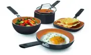 Kitchen Cooking Mini Cookware Set Non Stick Fry Pan Wok Grill Saute Single Serve