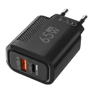 [GaN Tech] APD-180 65W 2-Port USB PD Charger USB-A+USB-C PD QC3.0 Fast Charging Wall Charger Adapter EU Plug US Plug for