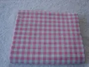 Deep Pink Gingham Flannelette Cotton Fitted Cot Sheet Handmade