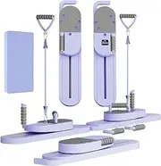 Pilates Board for Home Workout, Portable Pilates Reformer Machine with Resistance Bands, Exercise Board for Women Men Gym Equipment, LED Timer & Calorie Display Purple