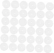 [Tofficu] 50pcs Anti-hyperplasia Earring Pads Earring Backs Replacements Cushion Spacers Disc Earring Backs for Heavy Earring Stabilize Earring Support Backs Earring Stopper White Silica Gel