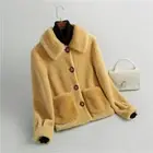 2024 Winter New Fur Sheep Shearing Warm Coat Women Short Wool Lamb Wool Fur Coat