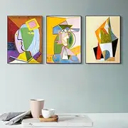 Pablo Picasso Posters Pablo Picasso Canvas Wall Art Abstract Painting Pablo Picasso Prints for Modern Home Decor Pictures 40x60cmx3 No Frame