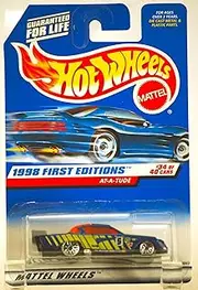 Mattel Hot Wheels 1998 First Editions 1:64 Scale Blue Jaguar At-A-Tude Die Cast Car #034